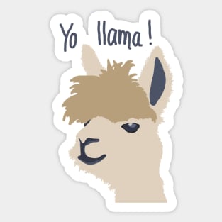 Yo llama! Llama greetings illustration Sticker